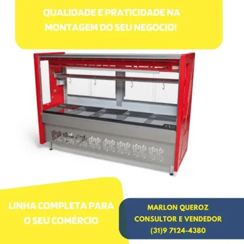 Balcão de Carnes Polar 1,75M Novo 127-220v