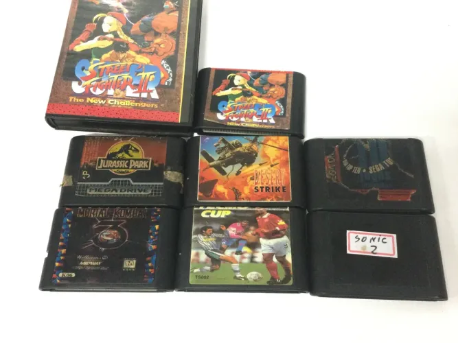 Lote cartucho fita mega drive