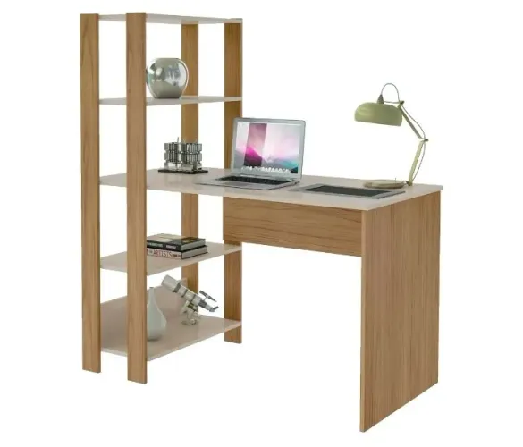 Escrivaninha off white/Carvalho