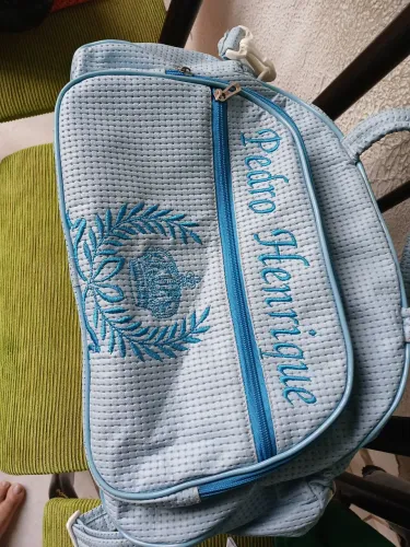 Bolsa Maternidade Azul Personalizada Pedro Henrique
