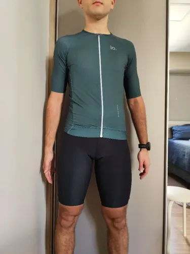 Camiseta Jersey de Ciclismo Masculina Trilo - Verde - Tamanho M