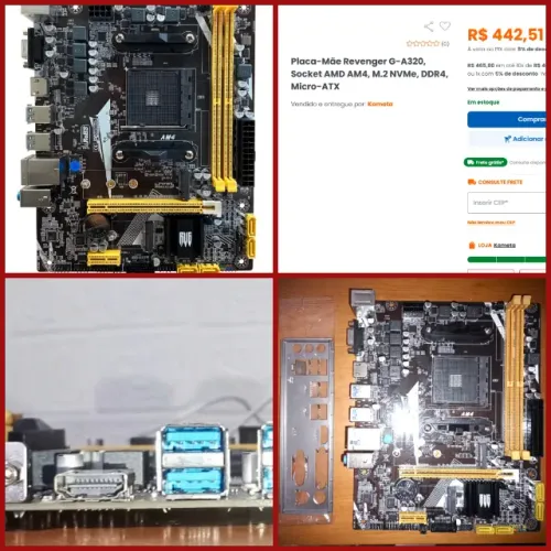 Placa Mãe A320 Em ótimo estado