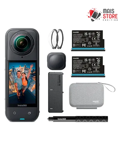 Câmera de Ação Insta360 X5 8K Essencial Bundle Novos-lacrados