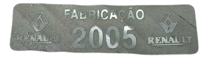 Plaqueta Etiqueta Ano Fabricarão Clio 2005   