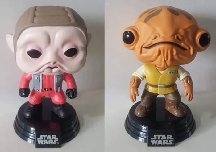 2 FUNKO POP - Nien Nunb (82) e Admiral Ackba (81) SEM CAIXA