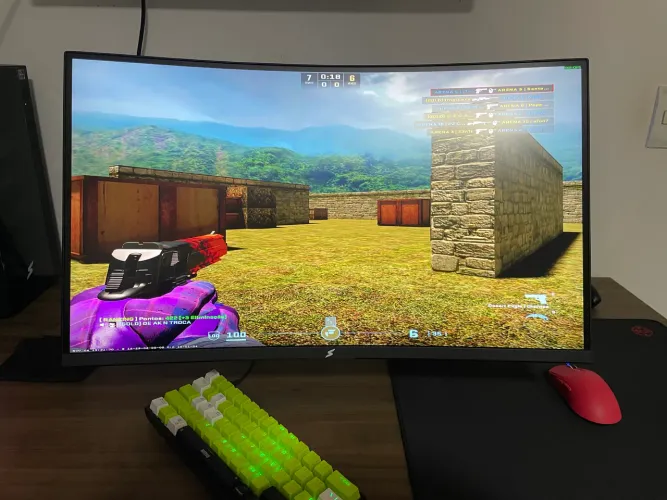 Monitor Gamer Superframe Precision, 1 ms, 165hz,  27 polegadas, Curvo, QuadHd 2k,