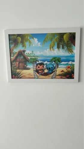 Lilo e Stich moldura branca