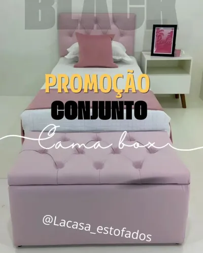 Cama Box Solteiro -Conjunto Promoção