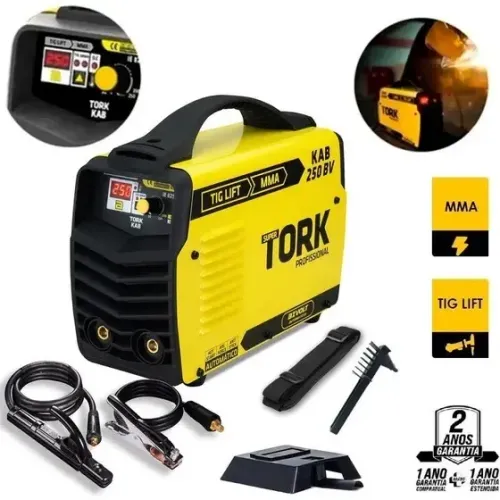 MAQUINA DE SOLDA INVERSORA TORK 250 AMPERES BIVOLT- KAB 250 IE-8250-BV 