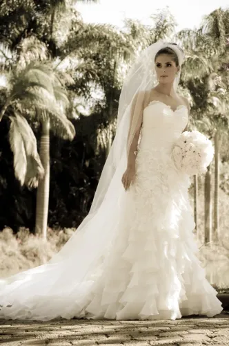 Vestido de Noiva Gazar seda pura