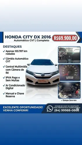 Honda City Sedan DX 1.5 Flex 16V Aut. 2016