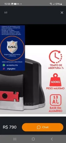 Motor de portão a partir 600,00