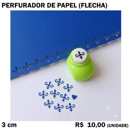 Perfurador de Papel - maçã, dinossauro, golfinho, lua, caranguejo, flecha