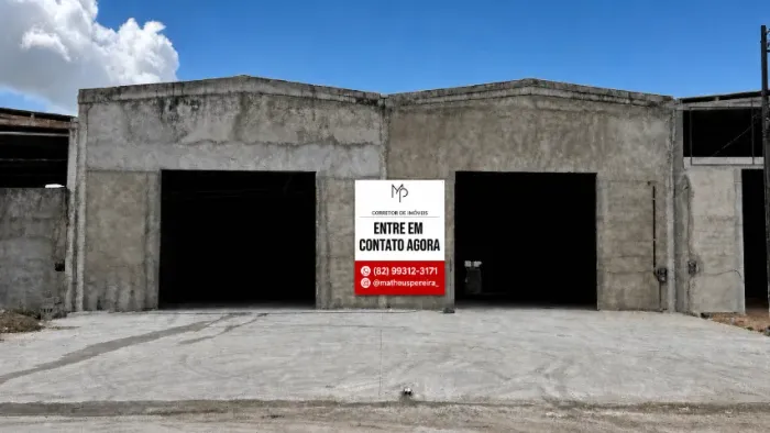 Galpões para locação em Rio Largo - 10x25m e 20x25m - Av. Principal