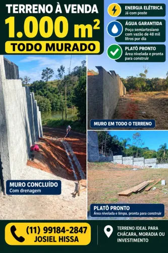 Terreno 1000 metros Bragança Paulista