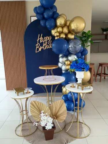 Decoração de festa minimalista