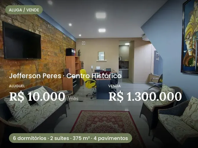 Alugo/Vendo 4 Pavimentos mobiliados de alto padrão com vista definitiva para o Parque Jeff