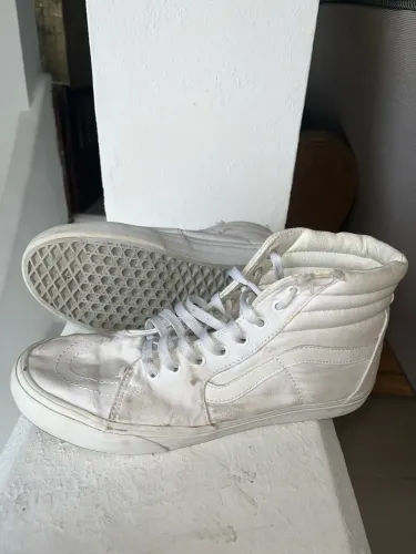 Vans Sk8-Hi Cano Alto Branco Original - Tamanho 41