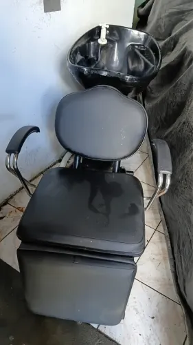 Cadeira lavatório para salão.