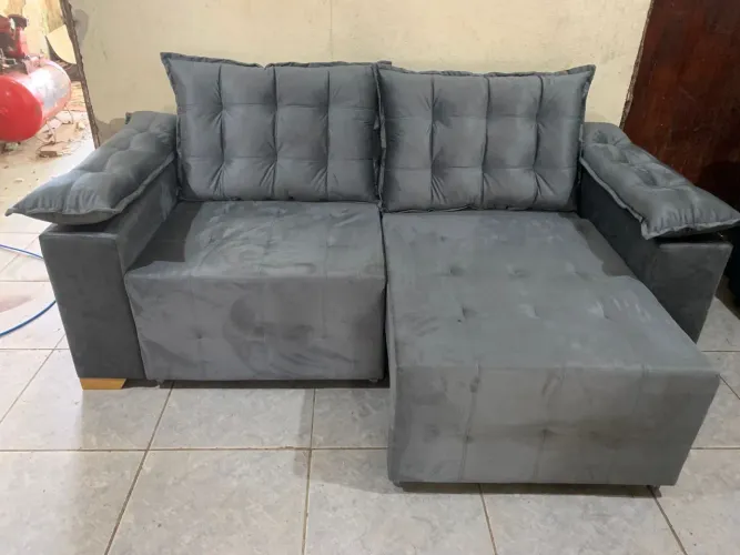 Sofá retrátil na promoção a pronta entrega