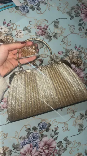 Bolsa Clutch Vintage Dourada