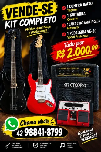 VENDE-SE KIT COMOLETO MUSICAL
