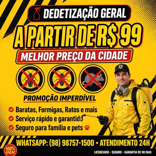 Dedetização profissional sem cheiro promoção melhor preço *68