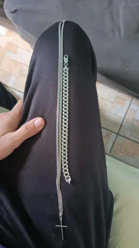 Corrente e pulseira de prata