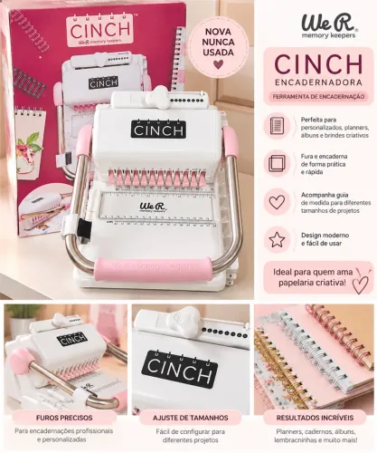 Encadernadora Cinch We R Memory Keepers Original - Nova, Nunca Usada