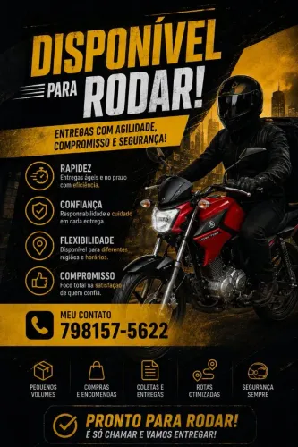 Entregador Disponível, leia a descrição