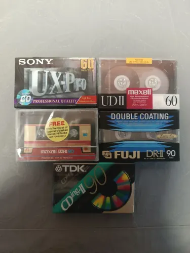 Fita k7 virgens lote cbrome sony maxell fuji tdk 