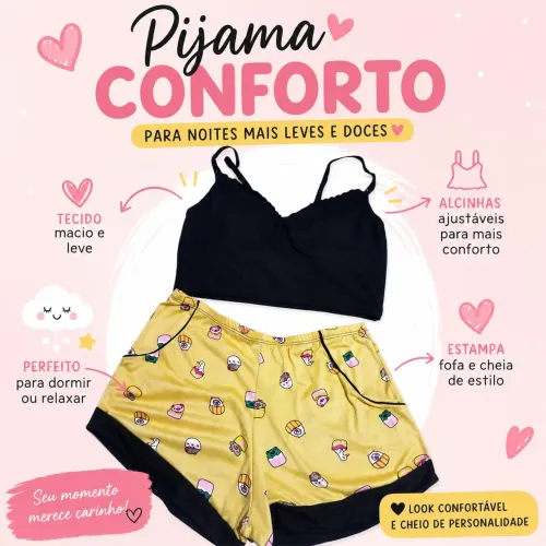 Pijama cropt adulto