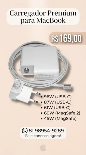 Carregador para megbook<br>para MacBook