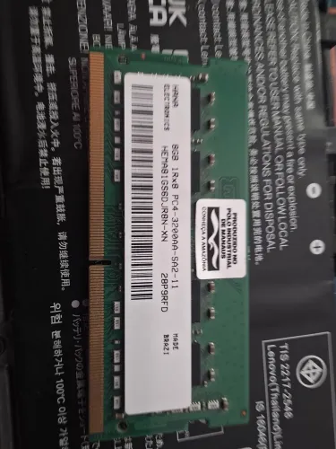 Memória RAM Lenovo 8GB DDR4 3200MHz para Notebook