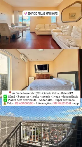 Ed. Águas marinhas, 115m2 , 3/4, andar alto
