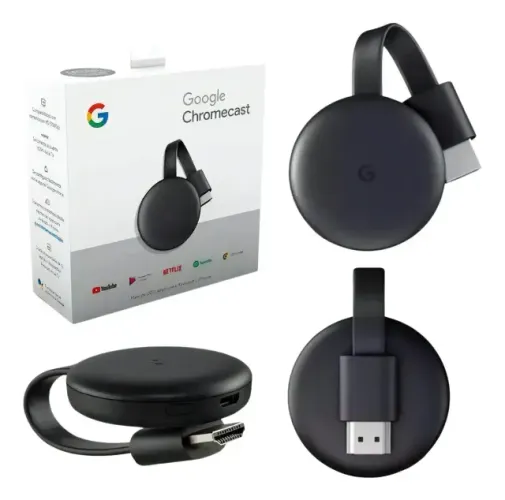 Streaming Google Chromecast 3ª Geração Full HD com Wi-Fi