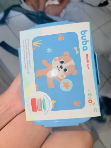 Vasilha Bento Box Buba De Inox Com Trava e Divisórias Pote Marmita Buba volta as aulas