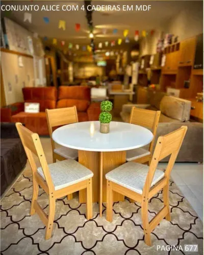 Conjunto de mesa 4 lugares