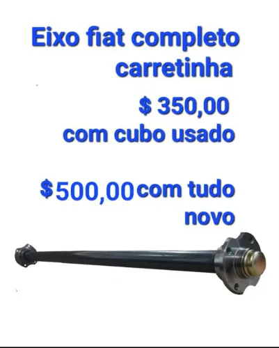 Eixo completo para carretinha reboque treiler