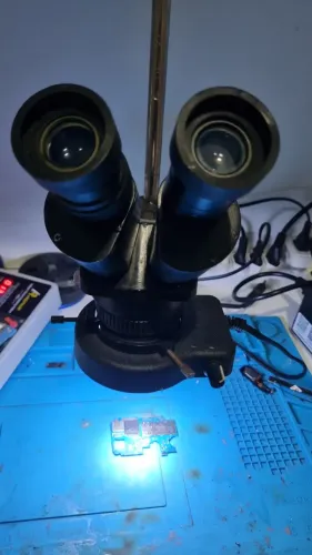 Microscopio binocular
