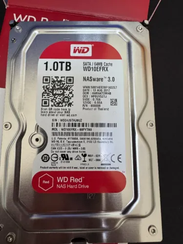 HD Interno Western Digital Red NAS de 1 TB, SATA, 5400 RPM, 3.5"