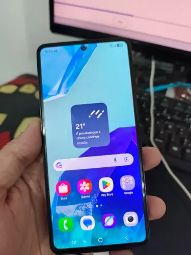 Samsung M55 - 8gb/256gb - Azul - Semi Novo