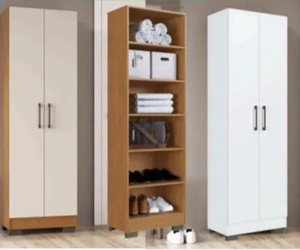 Multiuso Verona Com 2 portas, 5 prateleiras e com Pés, 100% MDP, Novo de fábrica