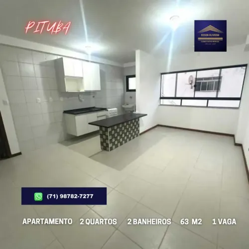 APARTAMENTO 2 QUARTOS (1 SUÍTE), 63M², NA PITUBA