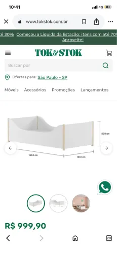 CAMA JÚNIOR TOKSTOK E COLCHÃO TOKSTOK