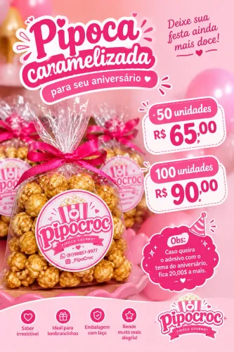 Pipoca caramelizada