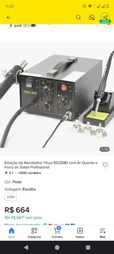 Estação de retrabalho nova