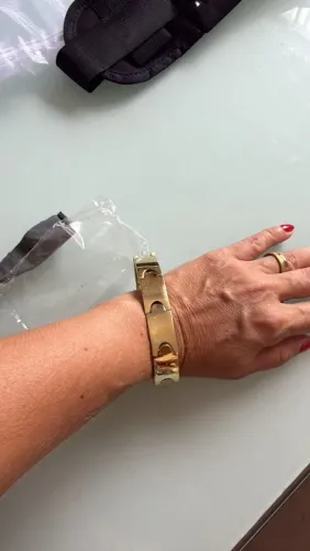 BRACELETE DE 19MM BANHADO A OURO
