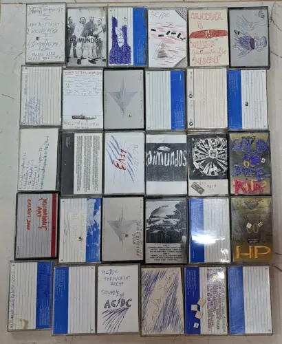 LOTE NOSTÁLGICO COM 30 FITAS K7 (CASSETE) - ROCK, METAL E CLÁSSICOS DOS ANOS 80/90