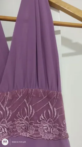 Vestido longo lilás
